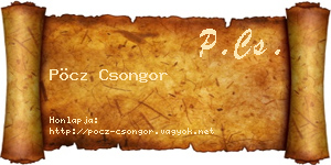 Pöcz Csongor névjegykártya